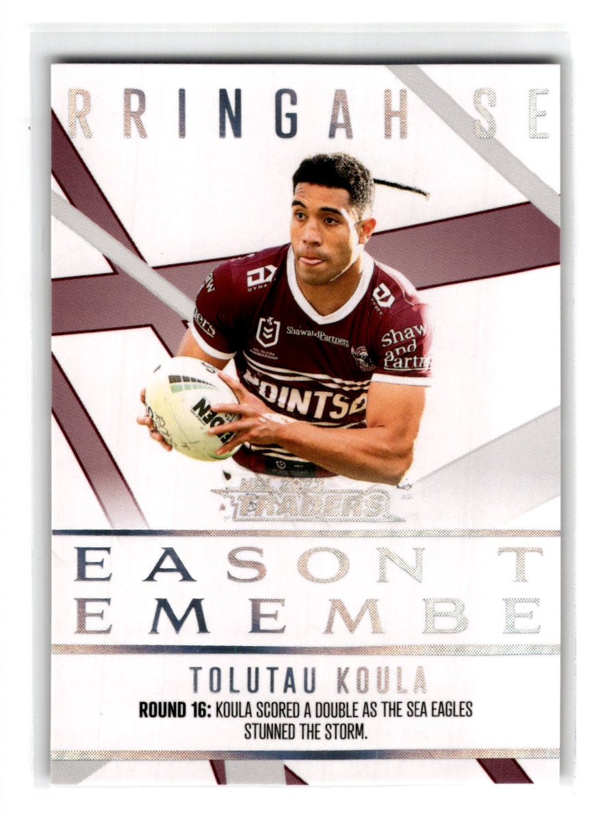 2023 NRL Traders Titanium Season To Remember Totutau Koula Card SR17 Default Title