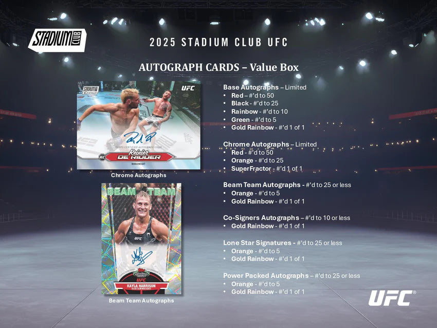 2025 Topps Stadium Club UFC 6-Pack Blaster Box