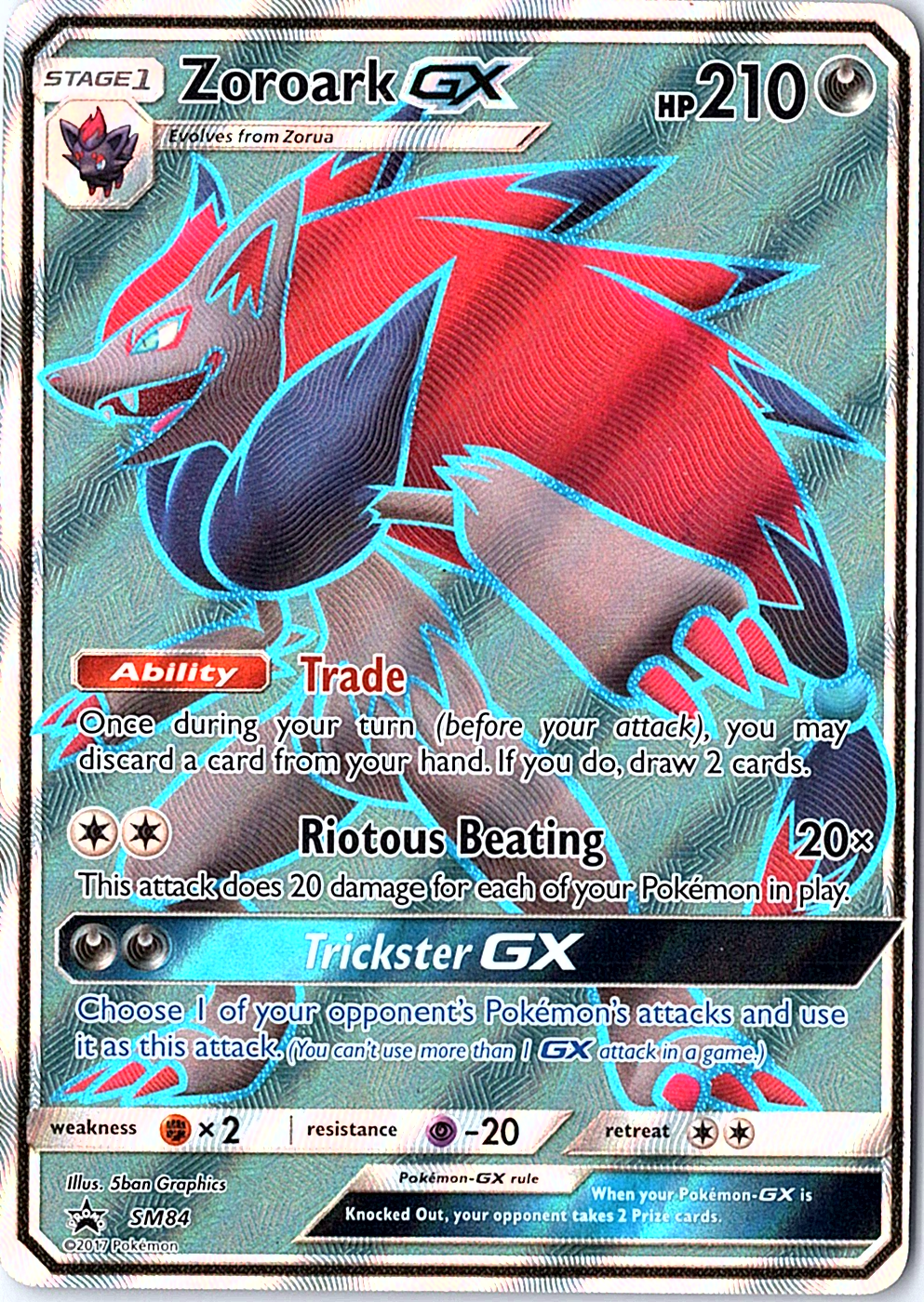 Zoroark GX Promo SM Promos SM84 NM