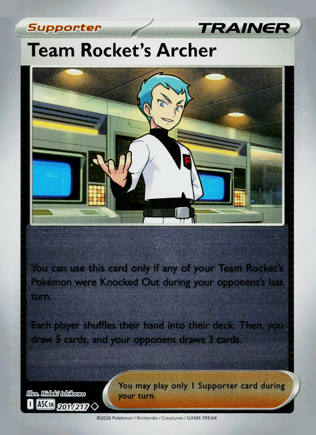 Team Rocket's Archer ASC Reverse Holo NM