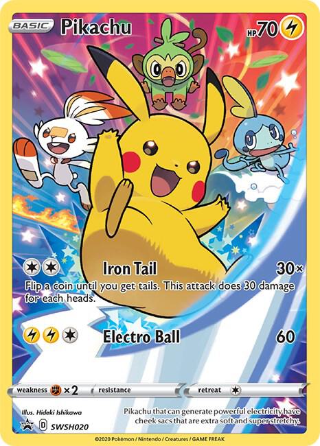 Pikachu Promo SWSH: Sword & Shield Promo Cards SWSH020 NM