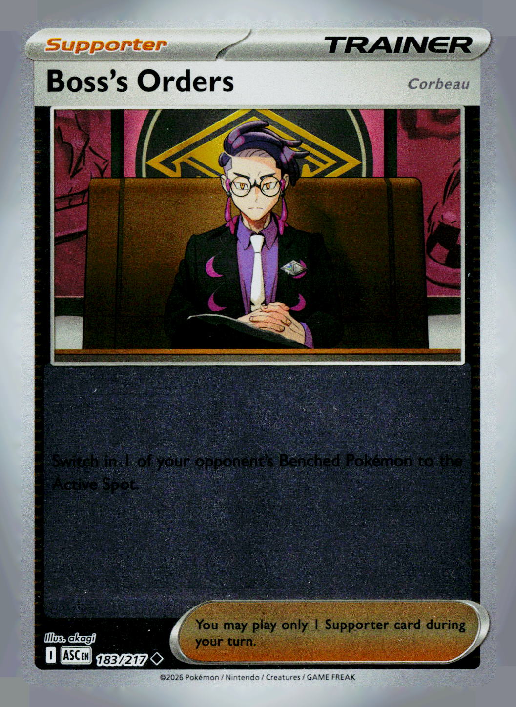 Boss's Orders [Corbeau] ASC 183/217 Reverse Holo NM