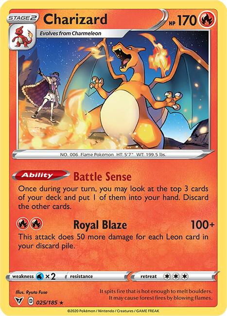 Charizard Rare SWSH04: Vivid Voltage 025/185 NM