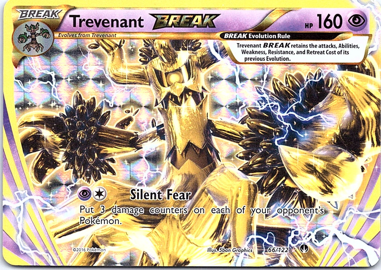 Trevenant BREAK Rare BREAK XY - BREAKpoint 66/122 NM