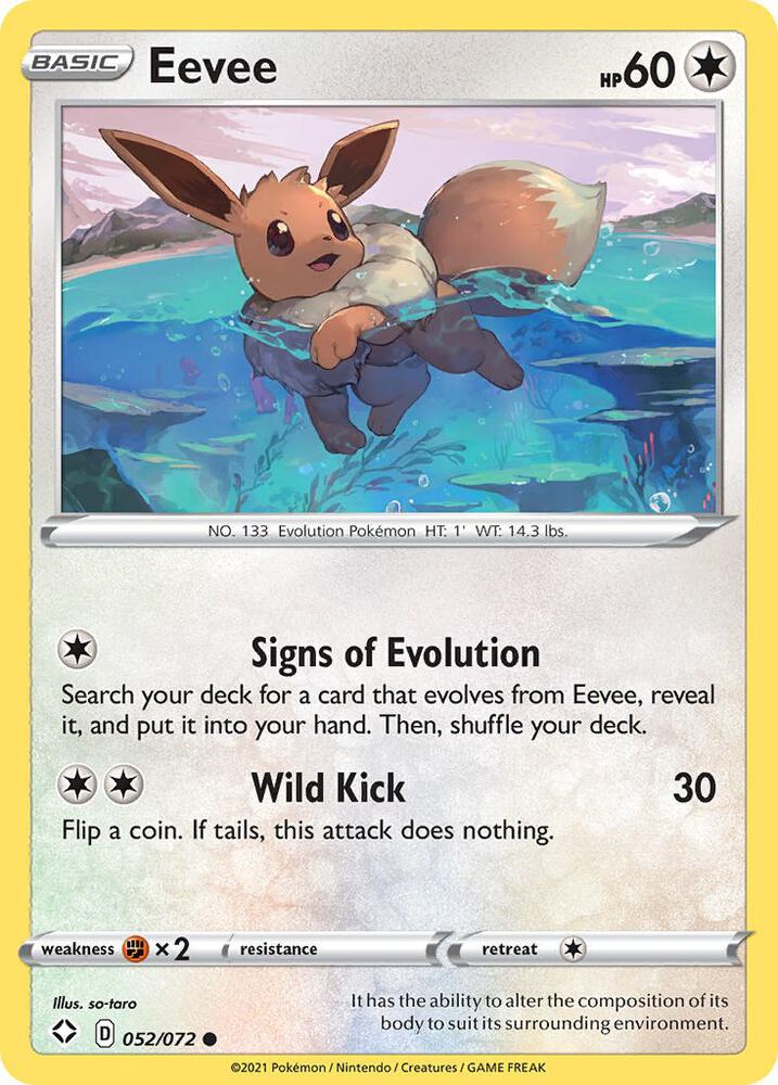 Eevee Common Shining Fates 052/072 NM