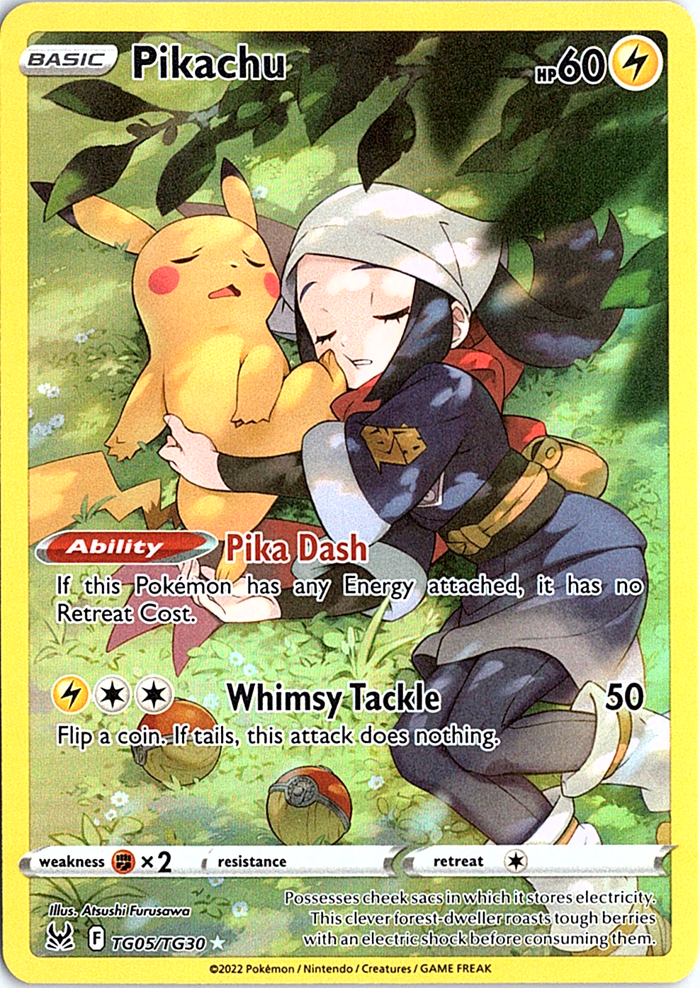 Pikachu Ultra Rare SWSH11: Lost Origin Trainer Gallery TG05/TG30 NM