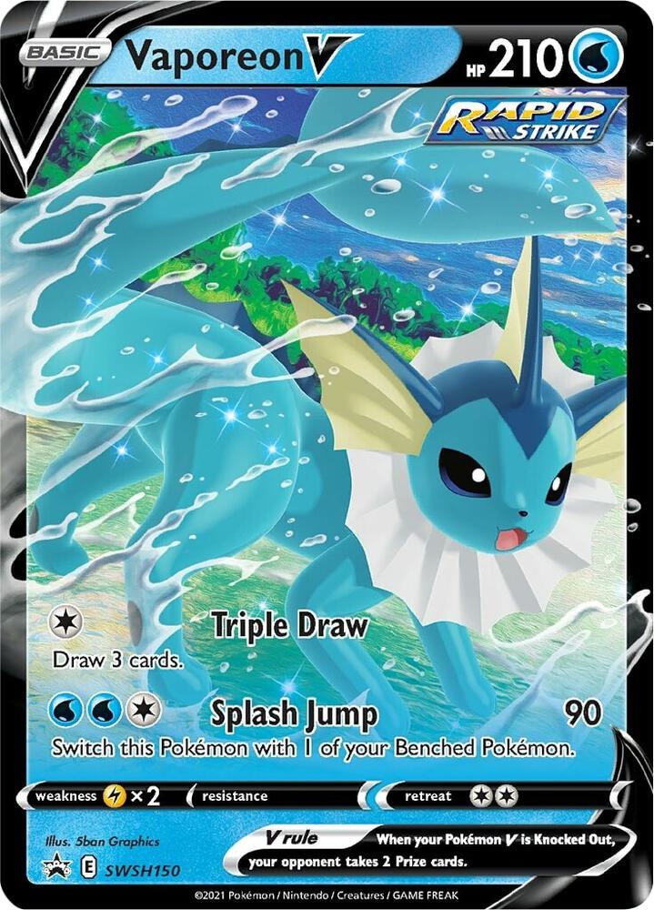 Vaporeon V Promo SWSH: Sword & Shield Promo Cards SWSH150 NM