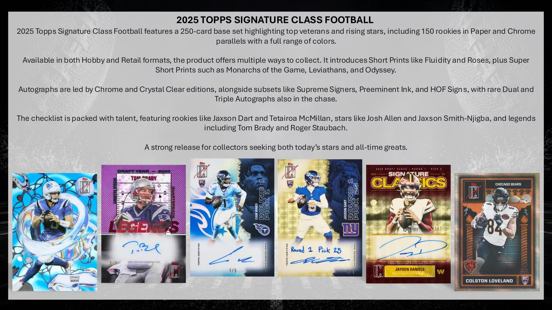2025 Topps Signature Class Football Hobby Box