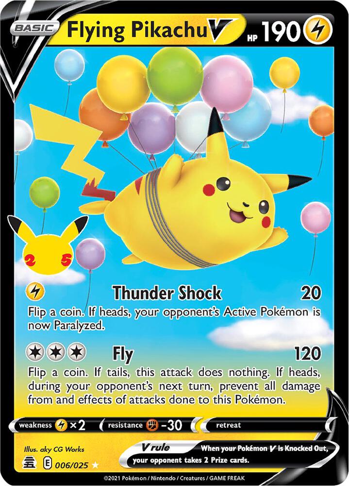 Flying Pikachu V Ultra Rare Celebrations 006/025 NM