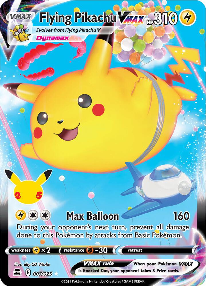 Flying Pikachu VMAX Ultra Rare Celebrations 007/025 NM
