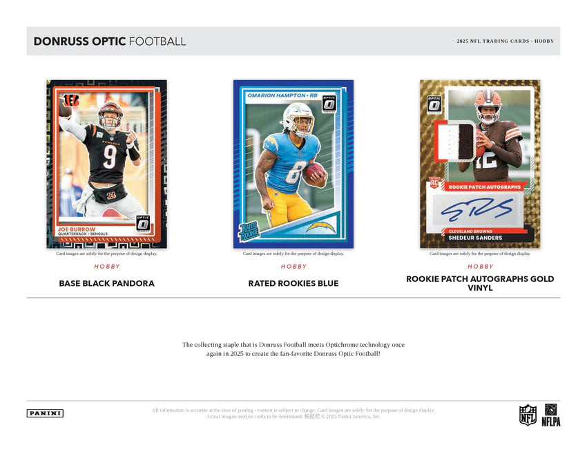 2025 Panini Donruss Optic Football Hobby Box