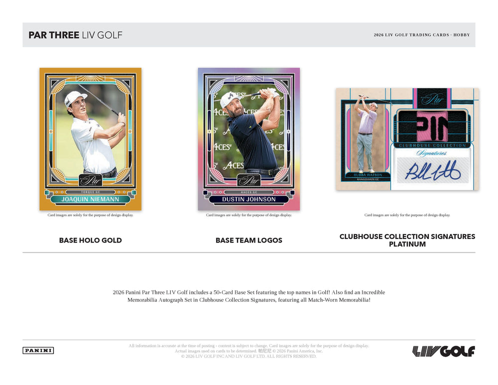2026 Panini Par Three LIV Golf card preview