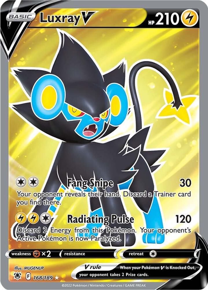 Luxray V (Full Art) Ultra Rare SWSH10: Astral Radiance 168/189 NM