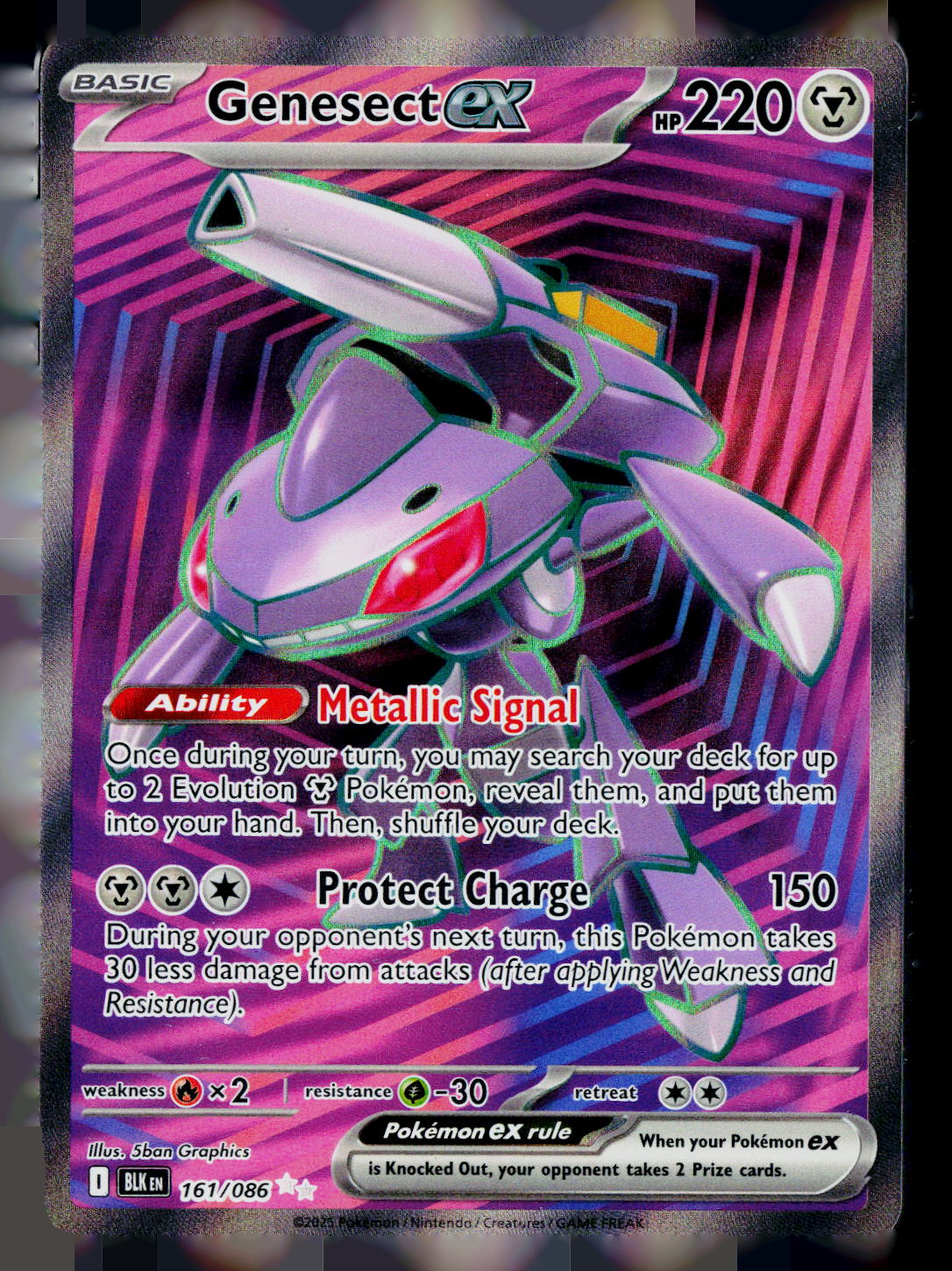 Genesect ex BLK 161/086 Holo NM