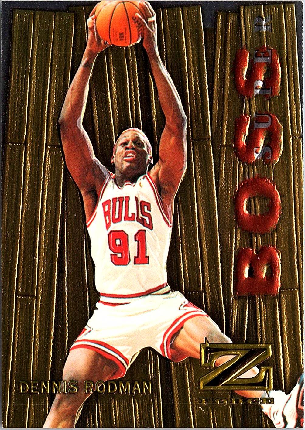 1997-98 SkyBox Z-Force - Super Boss Dennis Rodman 17 /SB Chicago Bulls