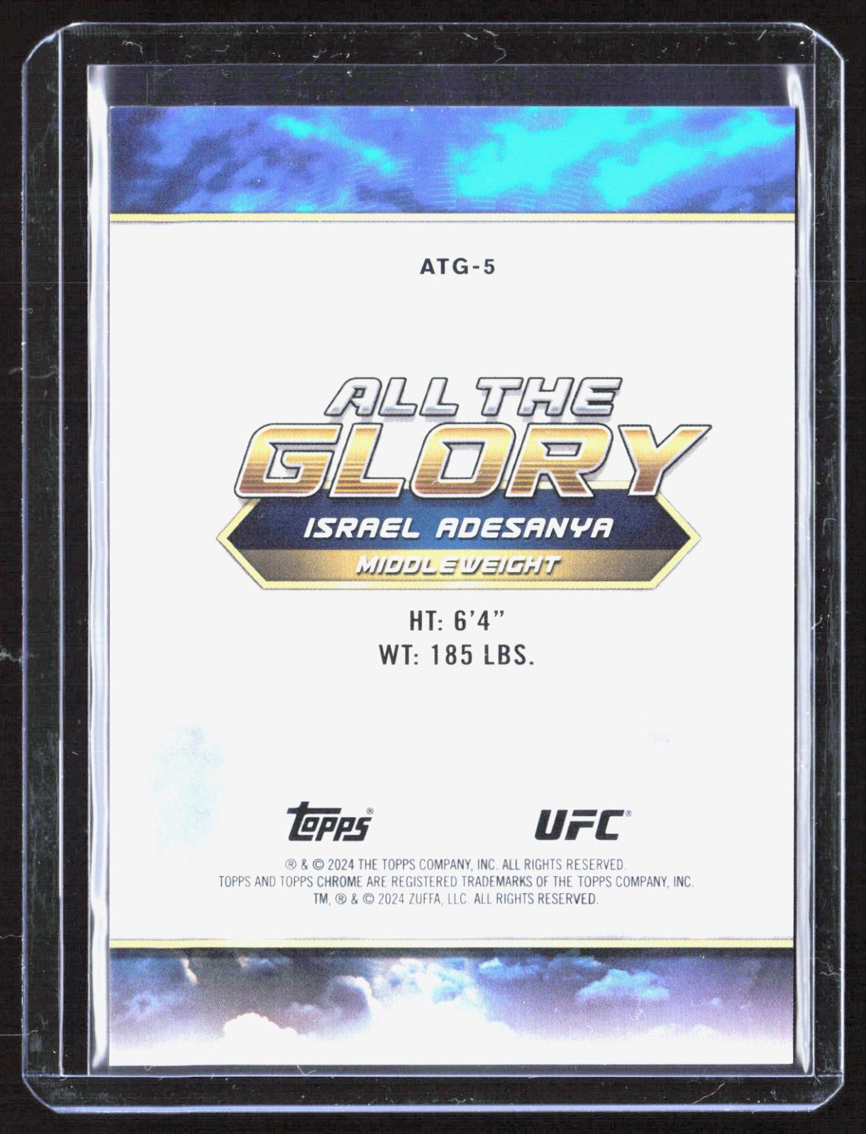 2024 Topps Chrome UFC - All the Glory Israel Adesanya ATG-5 UFC