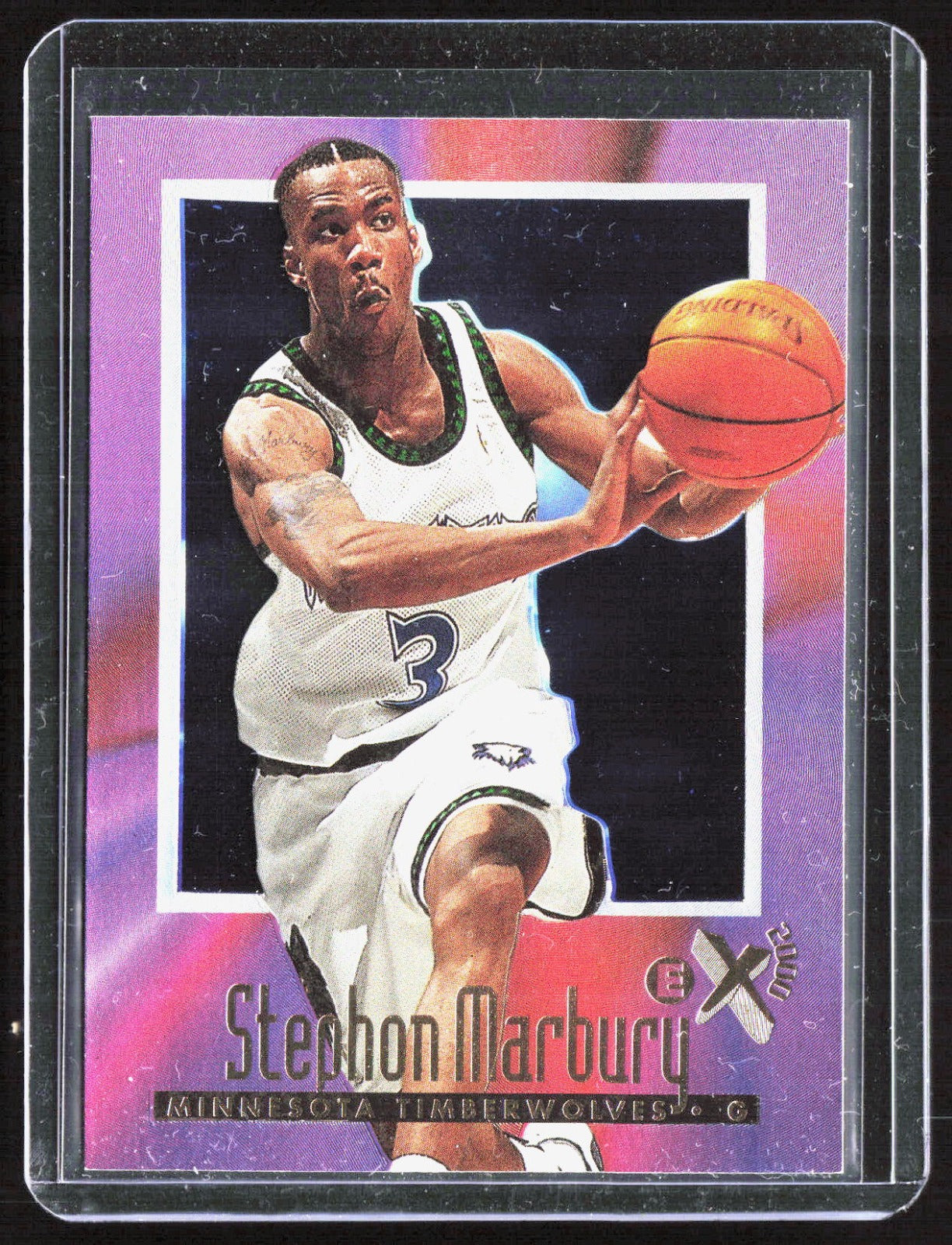 1996-97 E-X2000 Stephon Marbury 42 Basketball Minnesota Timberwolves