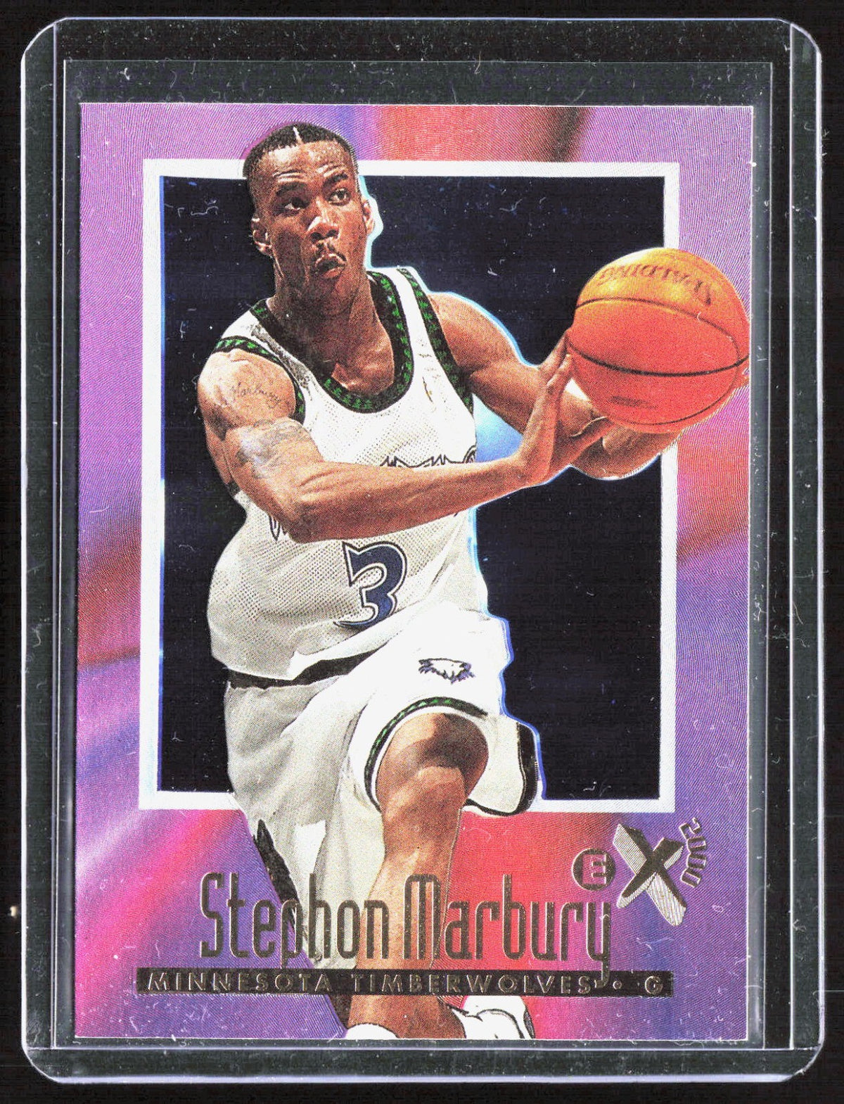1996-97 E-X2000 Stephon Marbury 42 Basketball Minnesota Timberwolves