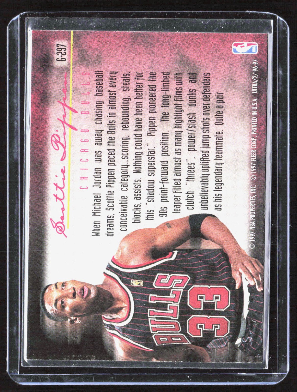 1996-97 Ultra - Gold Medallion Scottie Pippen G-297 Basketball Chicago Bulls