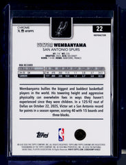 Victor Wembanyama Topps Chrome Update - Refractor 22 NM