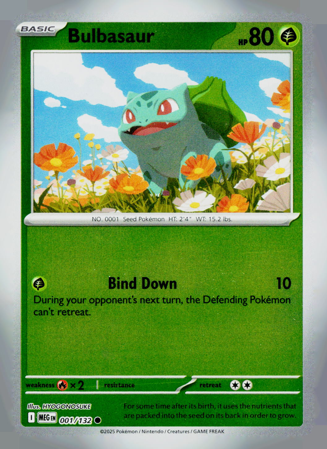 Bulbasaur MEG 001/132 Reverse Holo NM