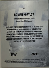 Roman Kopylov Topps Knockout UFC - Gold 77 NM (Back)
