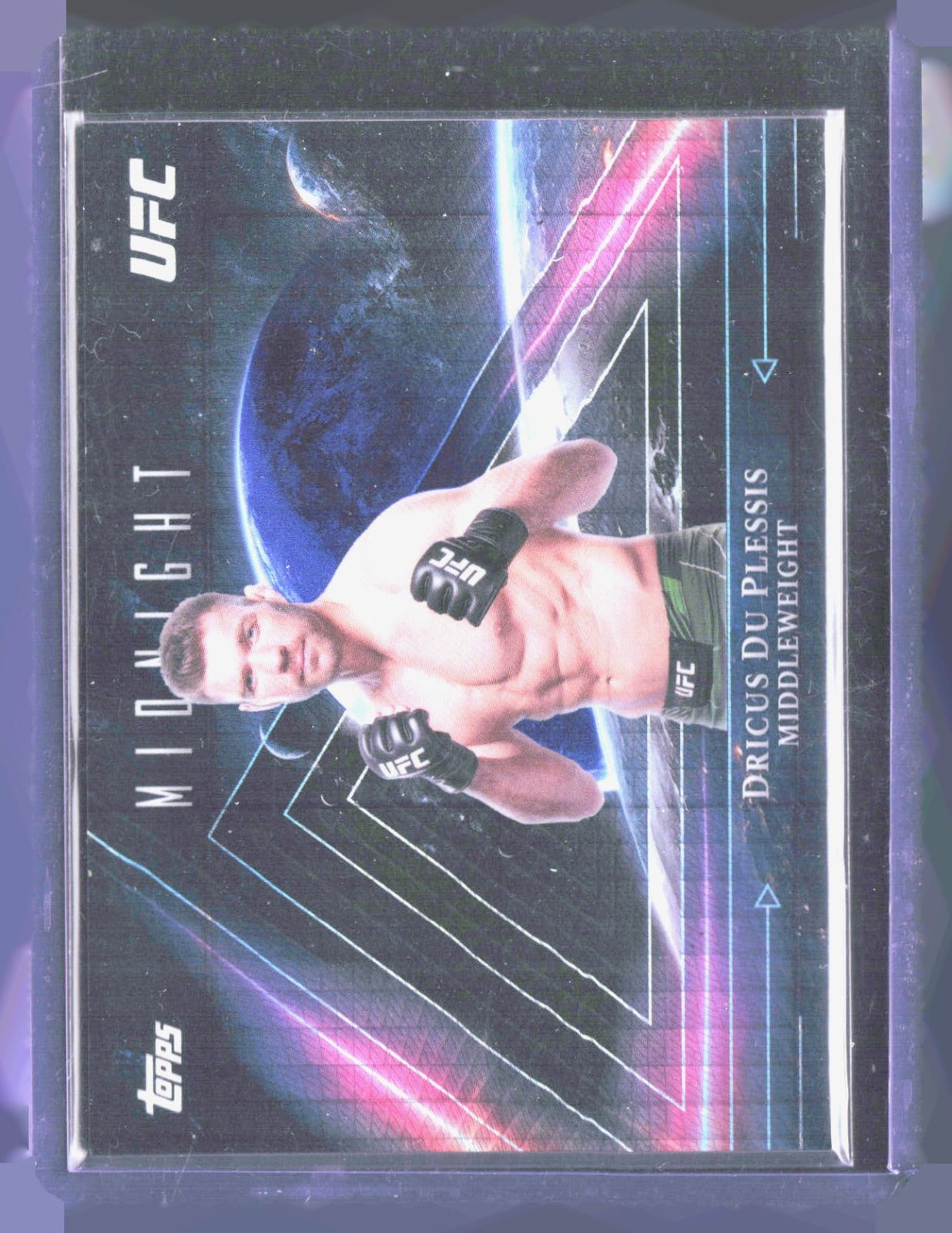2026 Topps Midnight UFC - Neon Apex Dricus Du Plessis NA-24 UFC