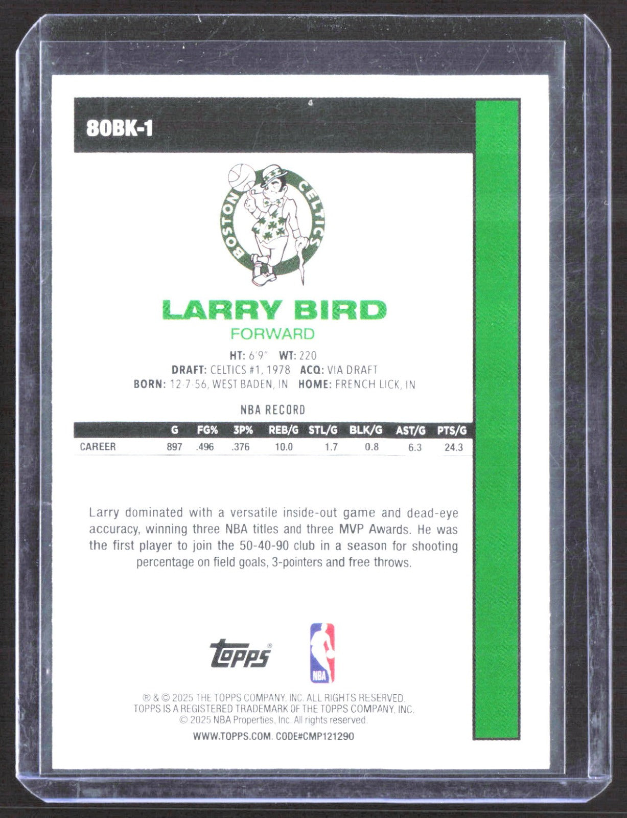 2025-26 Topps - 1980-81 Topps Basketball Larry Bird 80BK-1 Basketball Boston Celtics