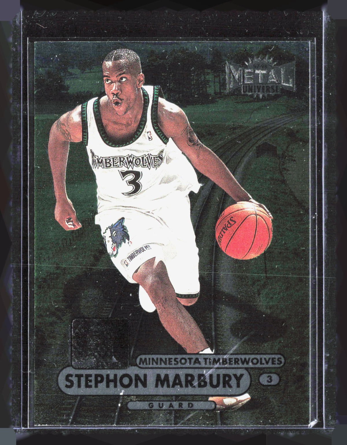 1997-98 Metal Universe Championship Stephon Marbury 55 Minnesota Timberwolves