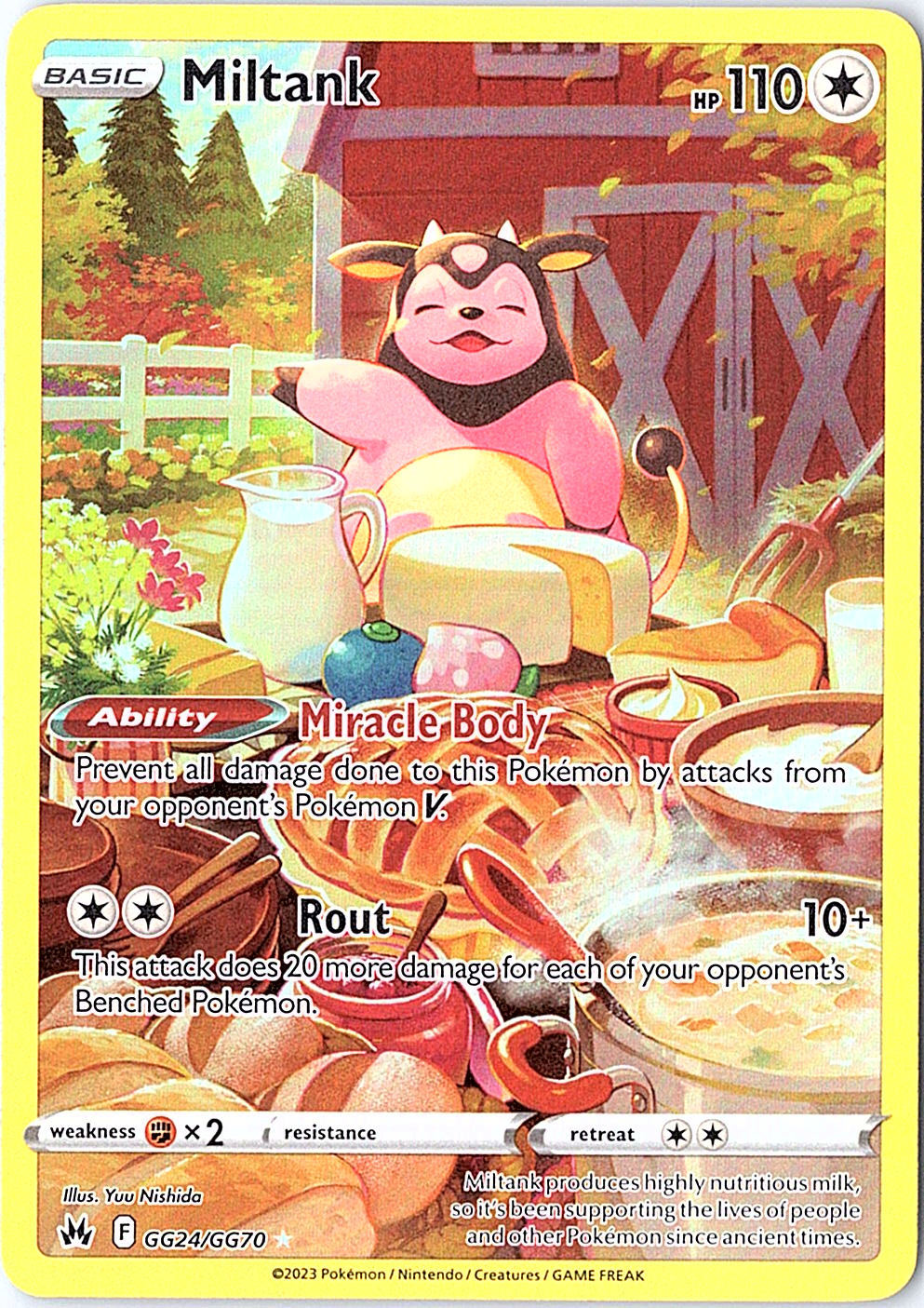 Miltank Ultra Rare SWSH: Crown Zenith: Galarian Gallery GG24/GG70 NM