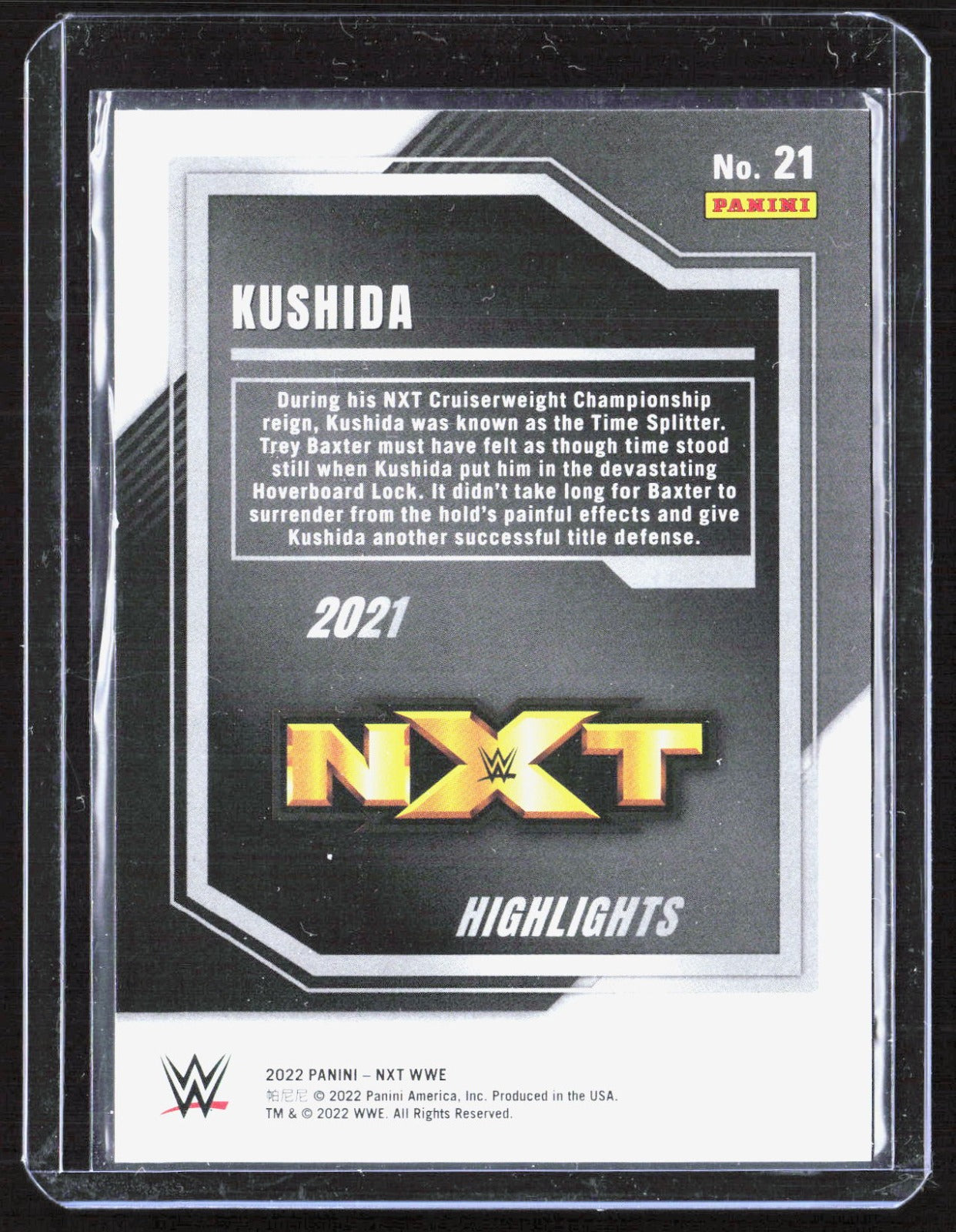 2022 Panini NXT 2.0 WWE - 2021 NXT Highlights Black and Gold Kushida 21 /75