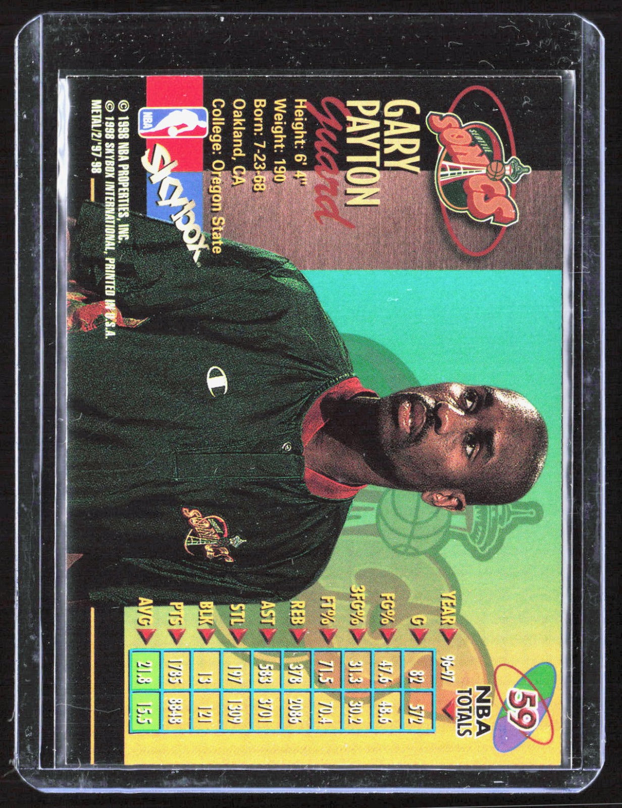 1997-98 Metal Universe Championship Gary Payton Seattle SuperSonics