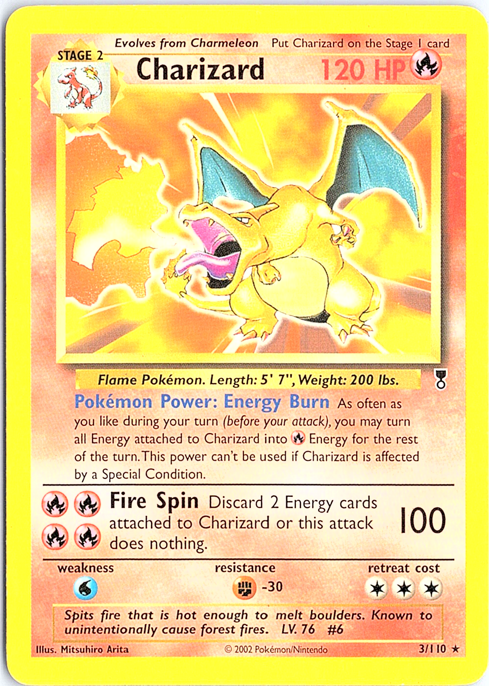 Charizard - 3/110 (WotC Legendary Collection) Rare Deck Exclusives 003/110 NM