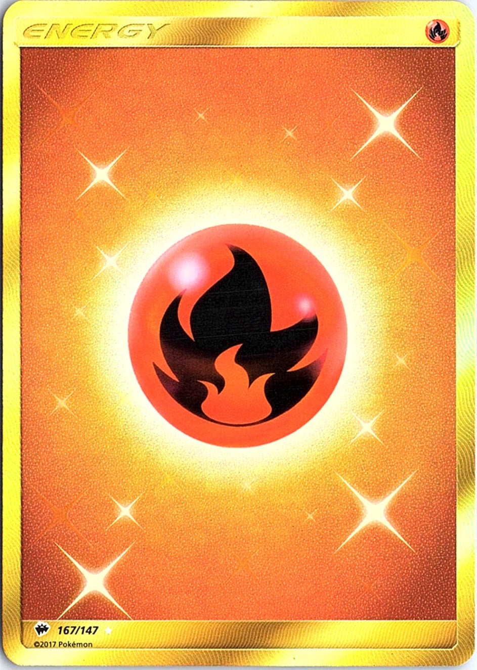 Fire Energy (Secret) Secret Rare SM - Burning Shadows 167/147 NM