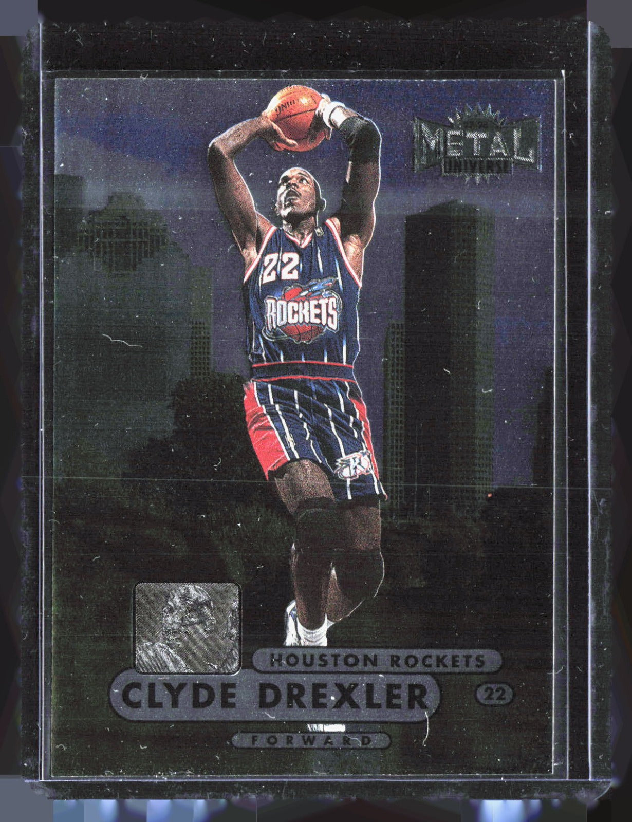 1997-98 Metal Universe Championship Clyde Drexler 51 Basketball Houston Rockets