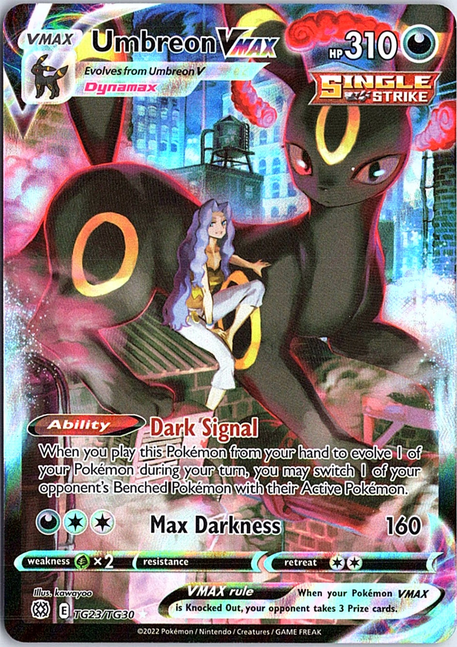 Umbreon VMAX Ultra Rare SWSH09: Brilliant Stars Trainer Gallery TG23/TG30 NM