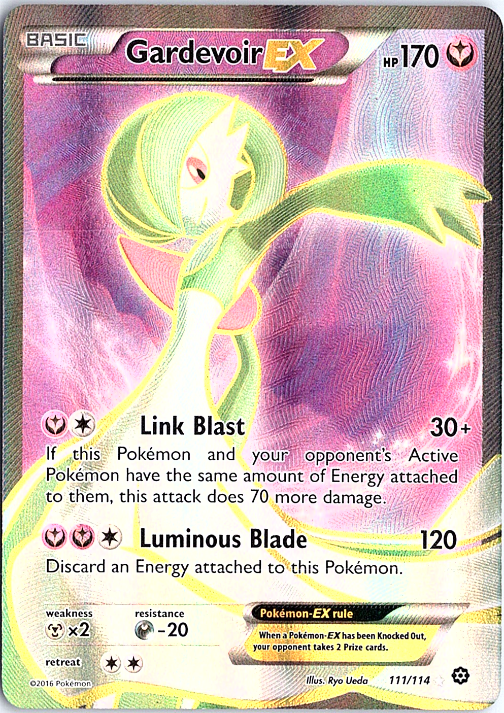 Gardevoir EX (Full Art) Ultra Rare XY - Steam Siege 111/114 NM