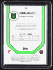2026 Topps Chrome MLS - Aqua Refractor Brandon Vázquez 177 /199 Soccer Austin FC