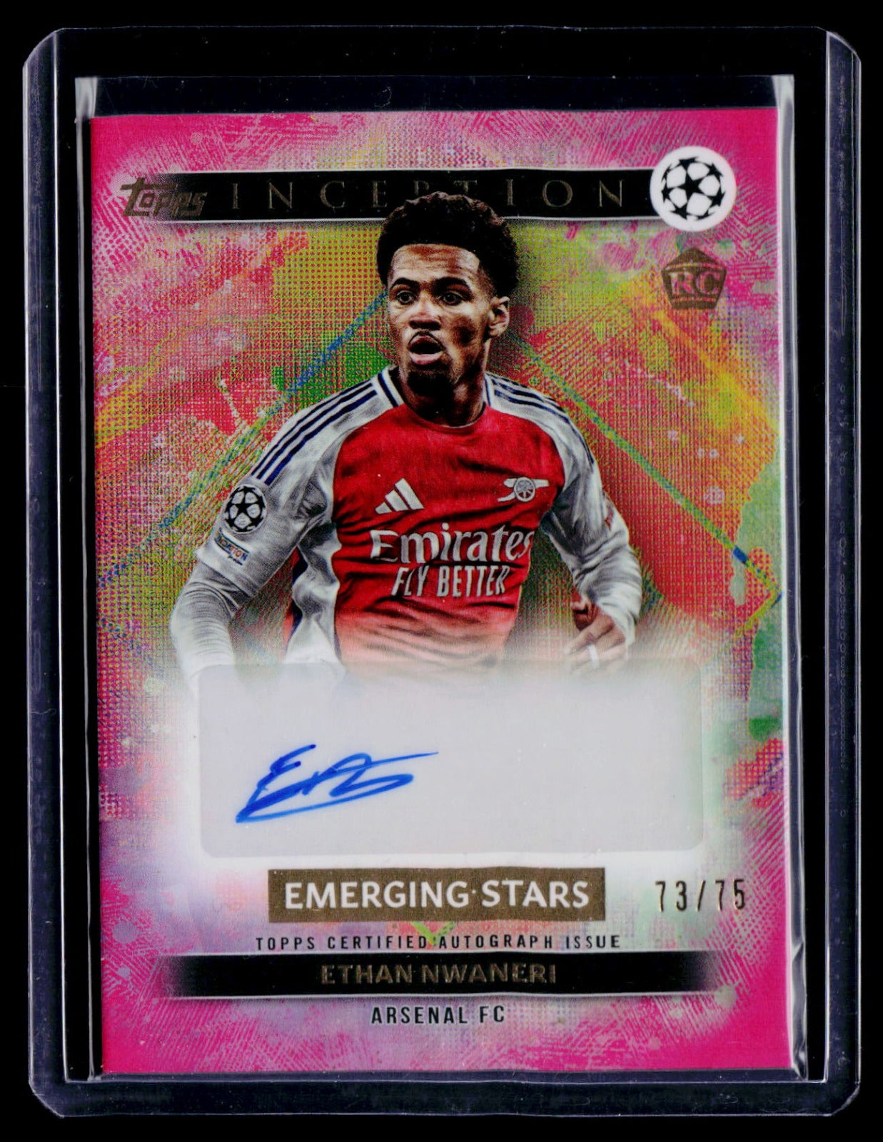 Ethan Nwaneri Topps Inception UEFA Club Competitions - Emerging Stars Auto /75