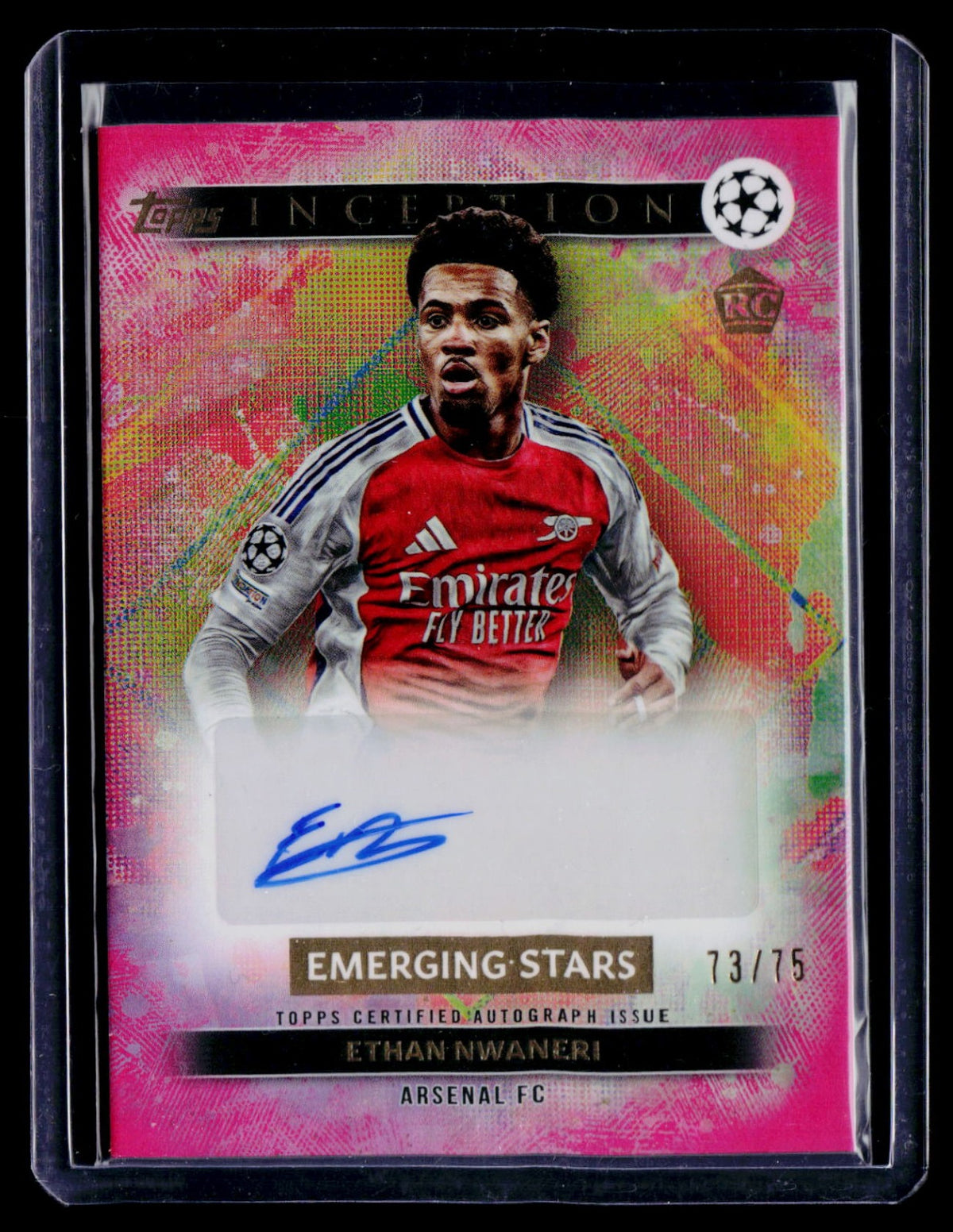 Ethan Nwaneri Topps Inception UEFA Club Competitions - Emerging Stars Auto /75