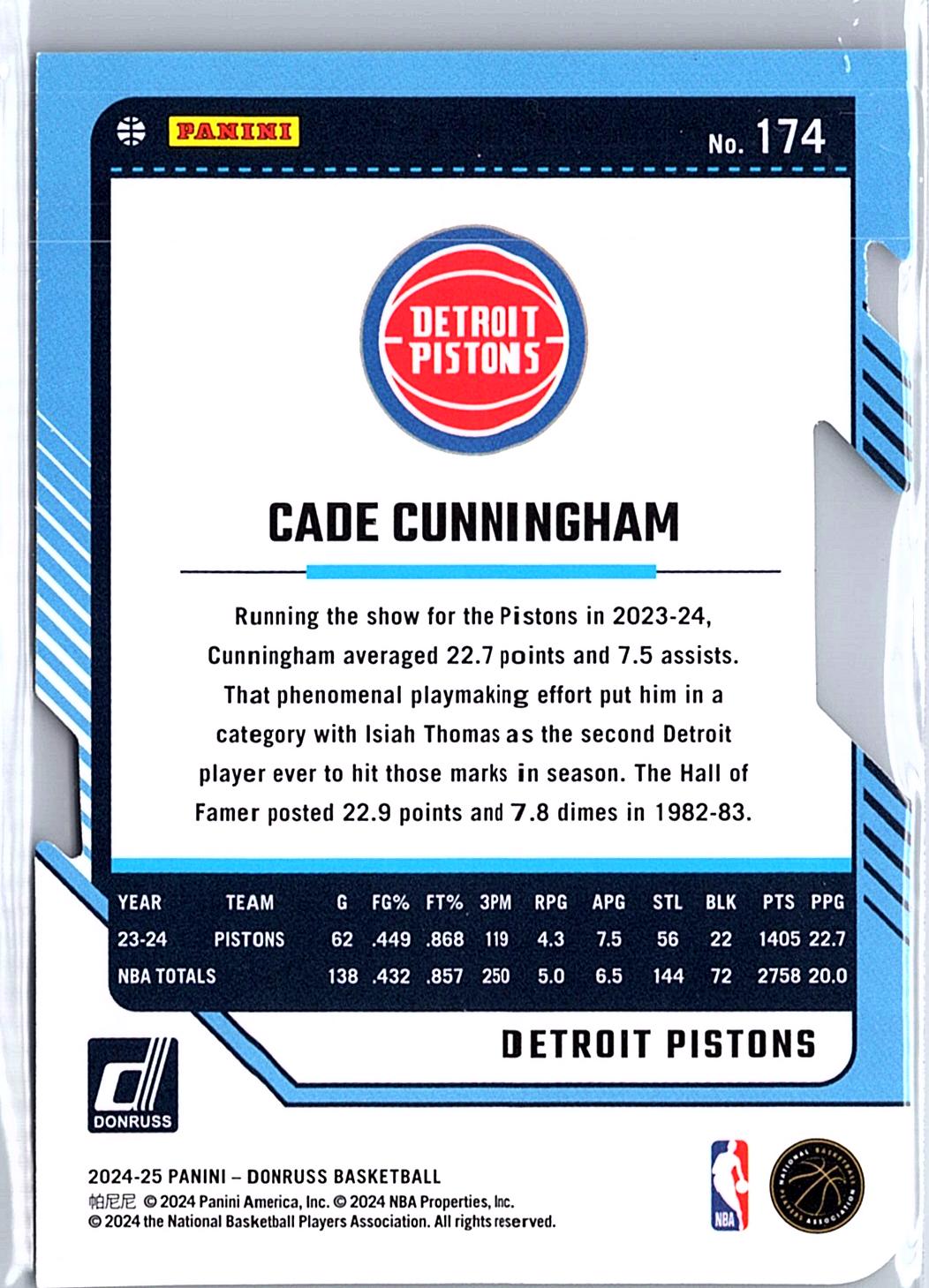 2024-25 Donruss #174 Cade Cunningham Winter