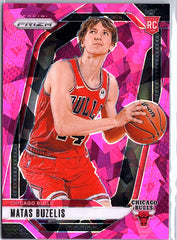 2024-25 Panini Prizm #252 Matas Buzelis Prizms Pink Ice