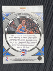 2022-23 Panini Obsidian #14 Josh Giddey Equinox Electric Etch Red Flood