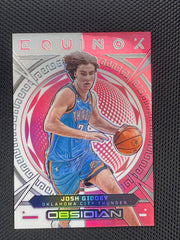 2022-23 Panini Obsidian #14 Josh Giddey Equinox Electric Etch Red Flood