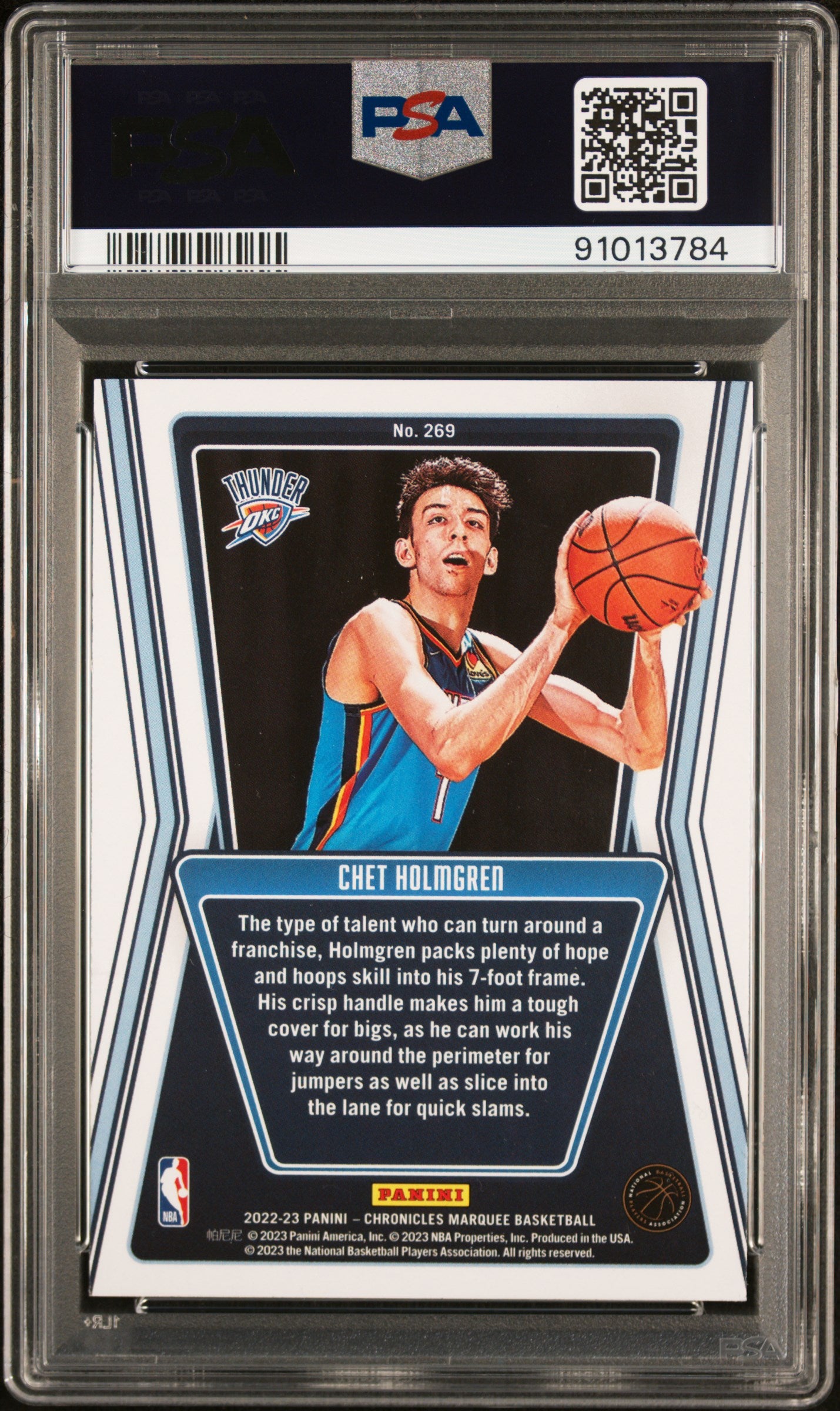 2022 Panini Chronicles #269 Chet Holmgren PSA 8
