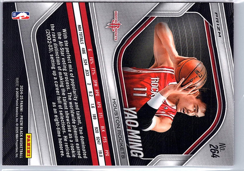 2024-25 Panini Prizm Black #264 Yao Ming Ruby Wave