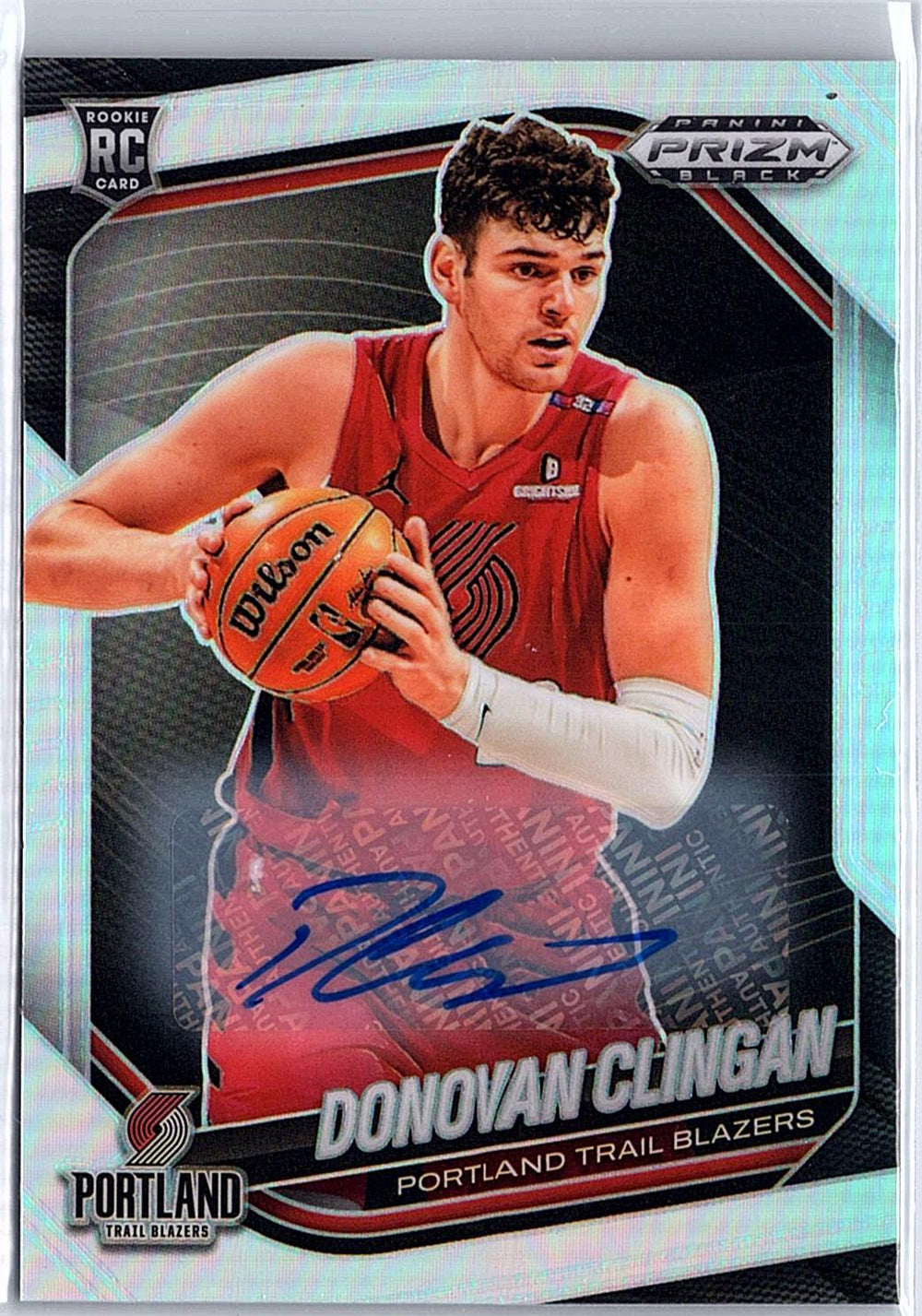 2024-25 Panini Prizm Black #131 Donovan Clingan Silver