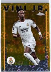2024-25 Topps Chrome Logofractor Edition UEFA Champions League #7 Vini Jr. Gold Starball Refractor #/50