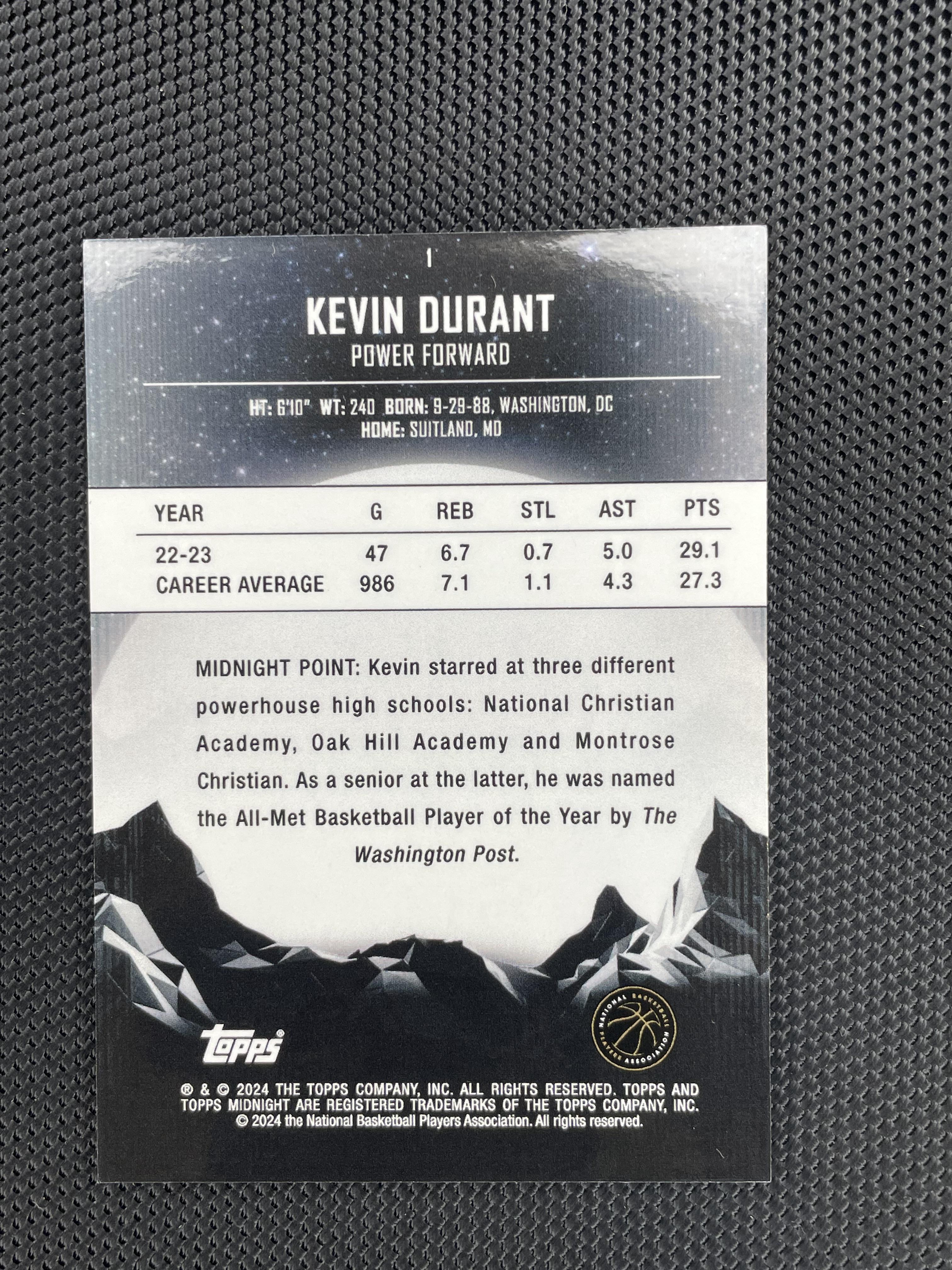 2024-25 Topps Midnight #23 Kevin Durant /99