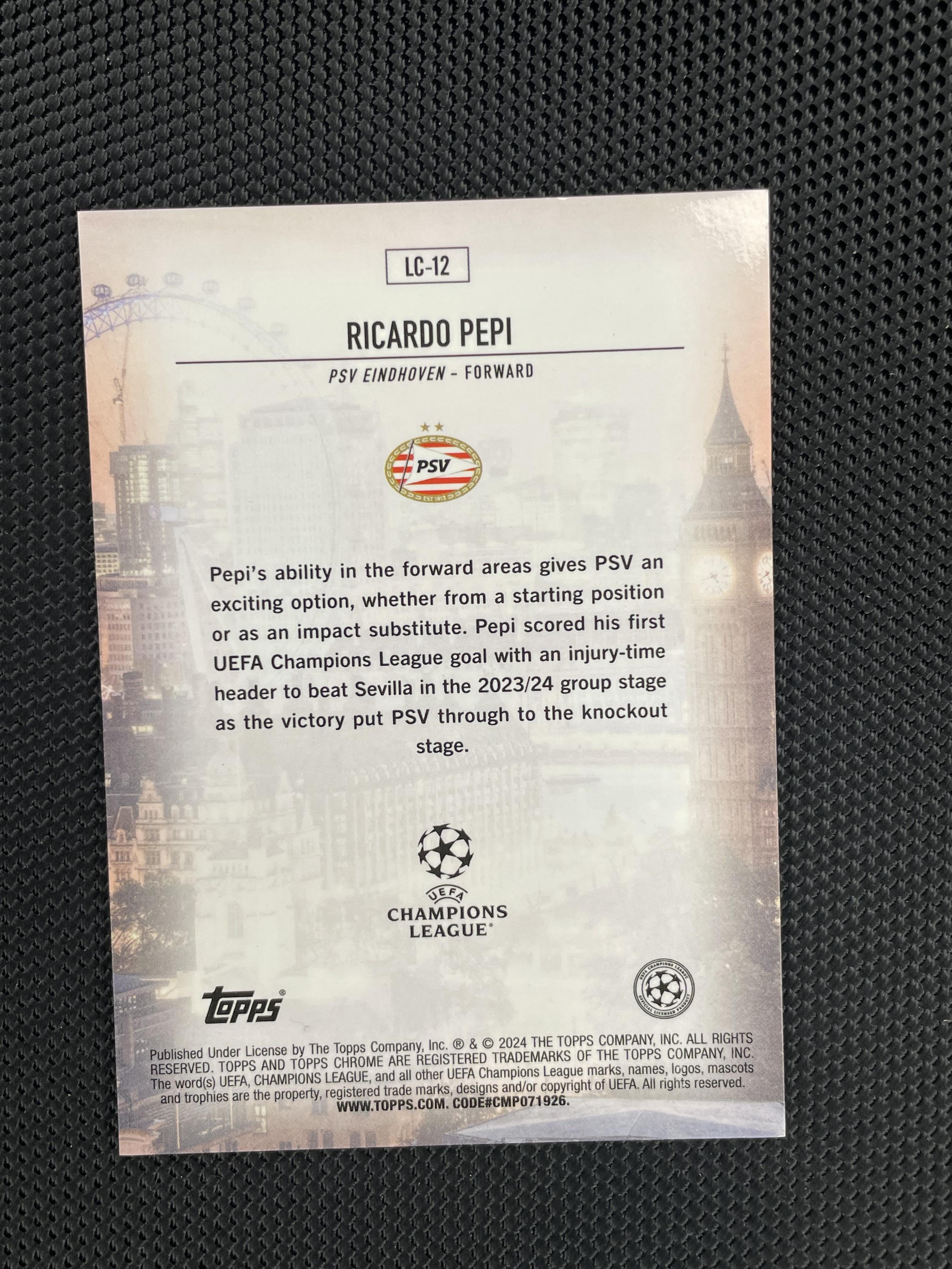 2023-24 Topps Chrome UEFA Club Competitions #LC-12 Ricardo Pepi London Calling /50